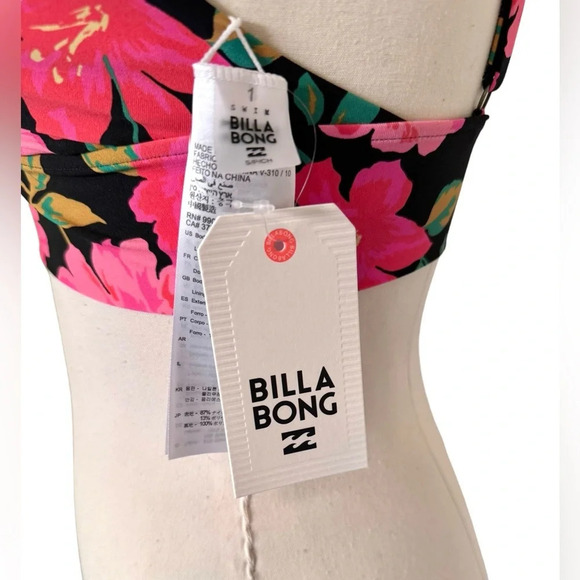 NWT - Billabong Sweet Song Bikini Set -V-Plunge Top (Sm) & Isla briefs (Med) - Picture 11 of 15